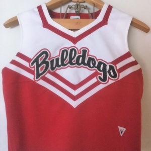 Cheer Dance Uniform - Red White Black - Bulldogs